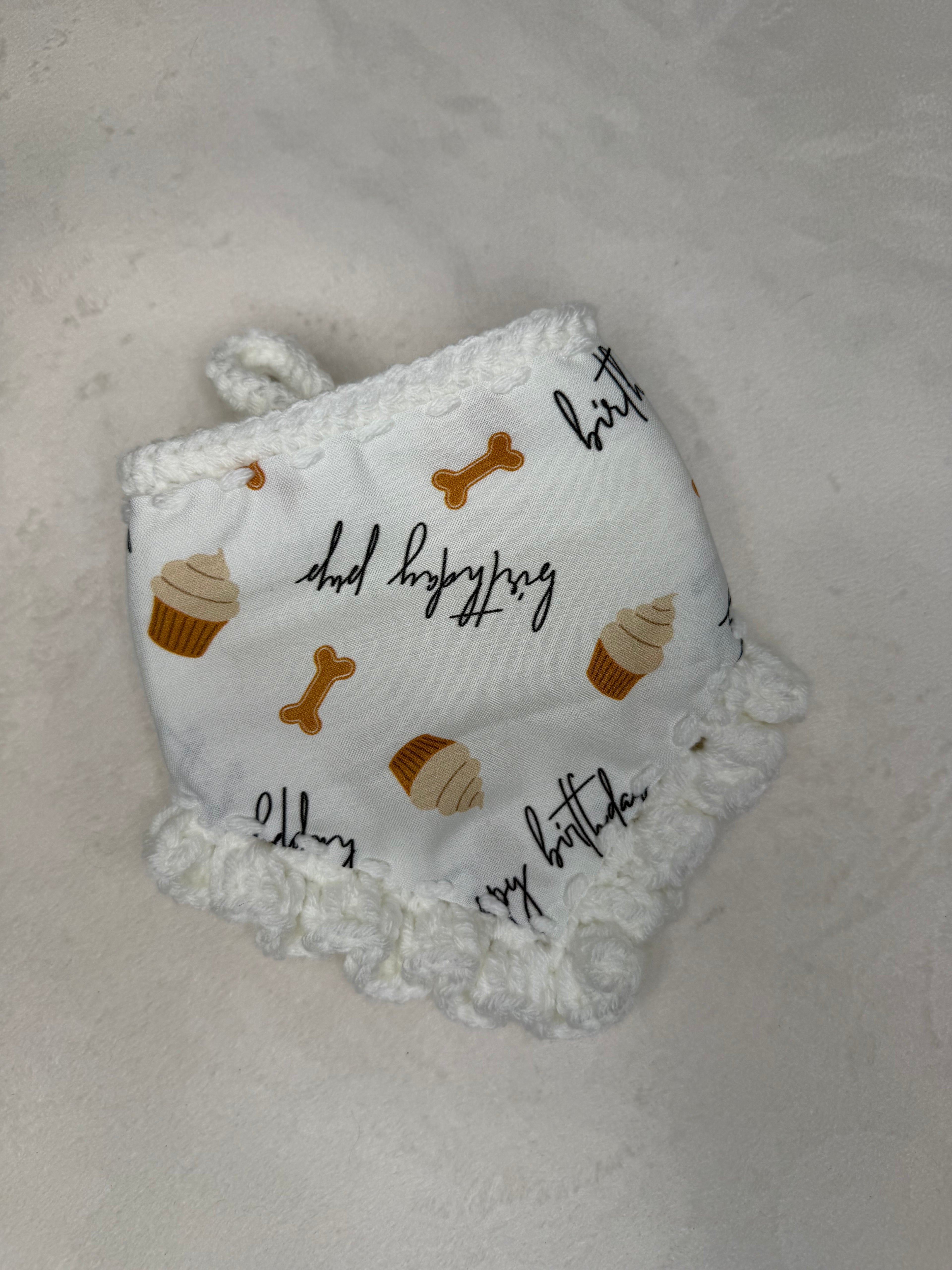 Birthday Bandana | White
